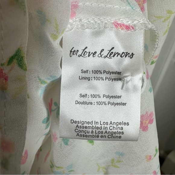 NWT For Love And Lemons Magnolia Mini Dress Size Small - Picture 9 of 12